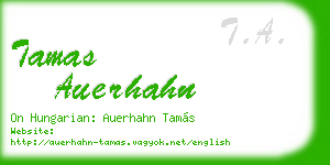 tamas auerhahn business card